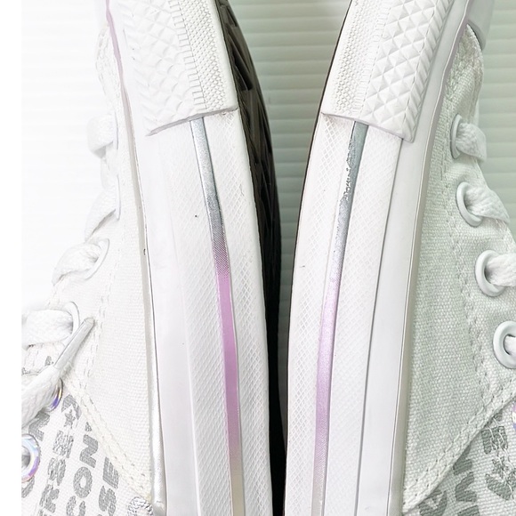 Converse White with Opalescence and Silver Accents (7) - Picture 14 of 16